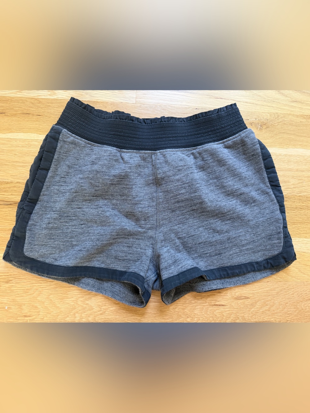 lululemon athletica Gray Heather Athletic Shorts with Black Trim